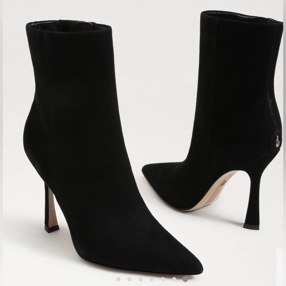 Sam Edelman Ella Pointed Toe Dress Bootie, Black, Size 10, 2.5” heel